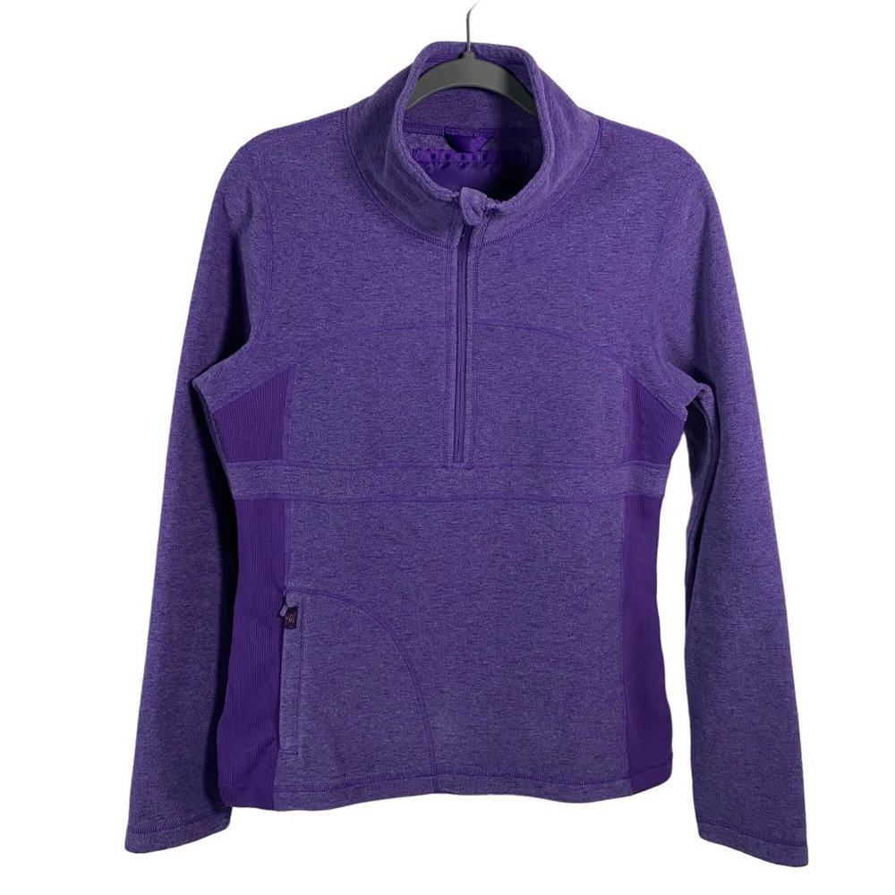 Prana Purple Drea 1/2 Zip fleece Jacket Sz M faded tag